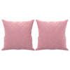 3-personers sofa med pyntepuder 180 cm velour pink