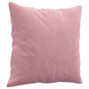 3-personers sofa med pyntepuder 180 cm velour pink