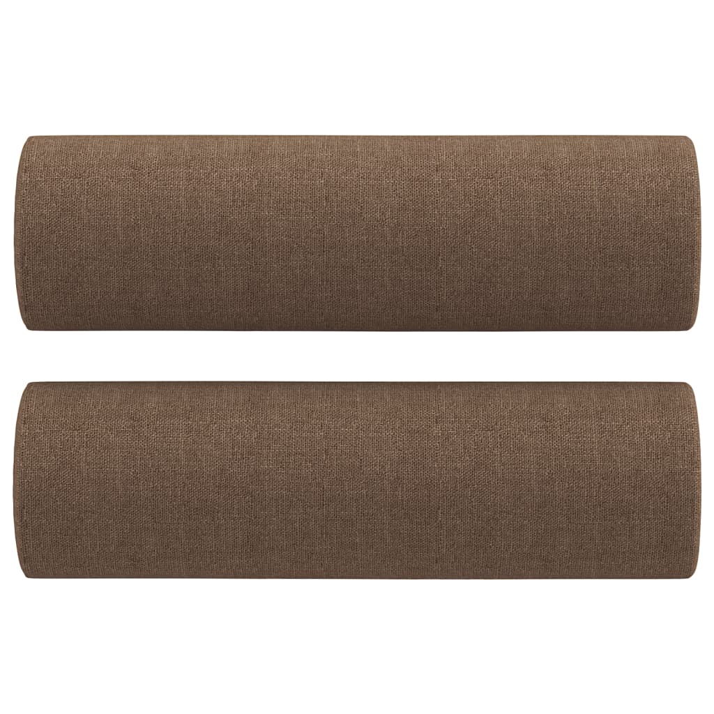sofasæt 2 dele med puder stof brun