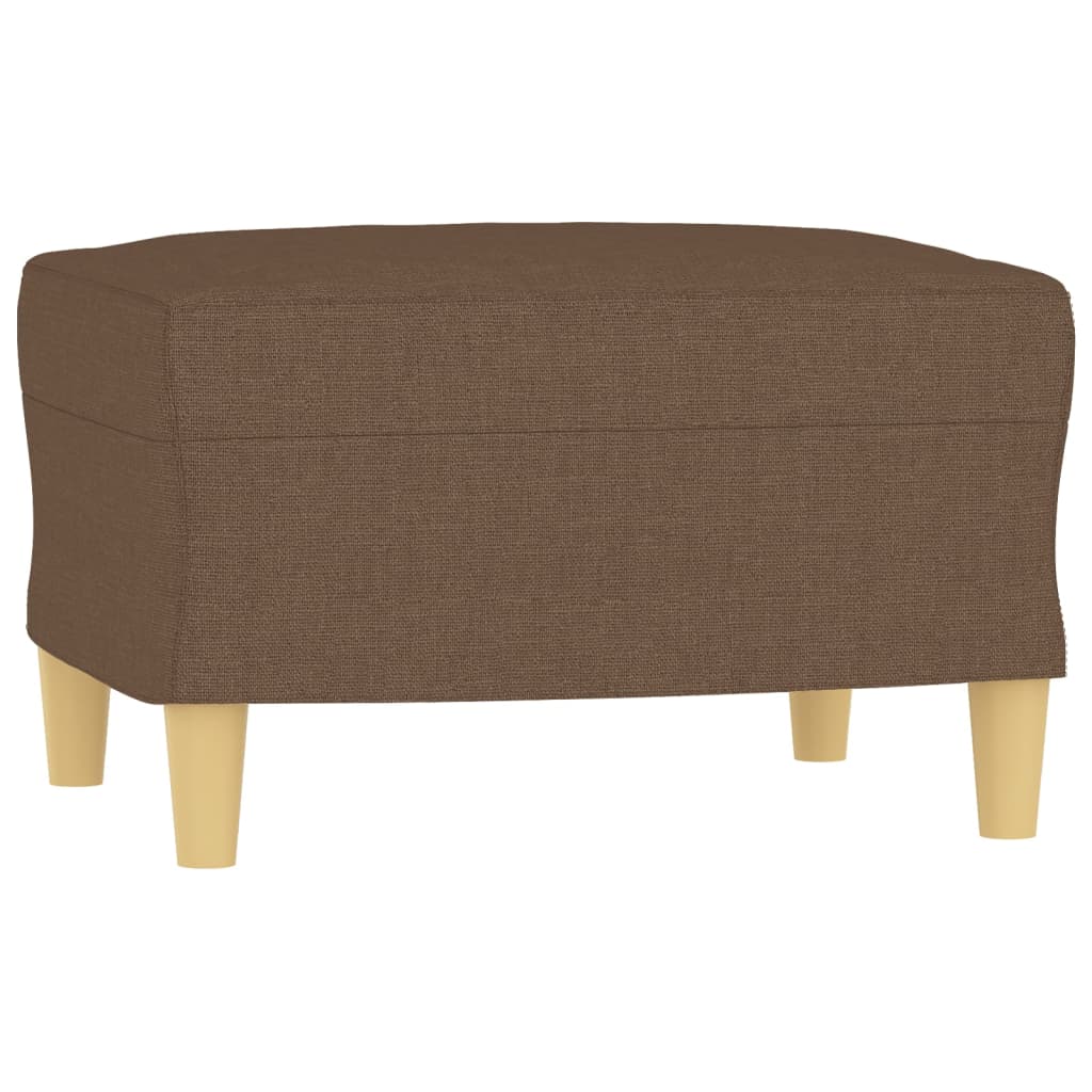 sofasæt 3 dele med puder stof brun
