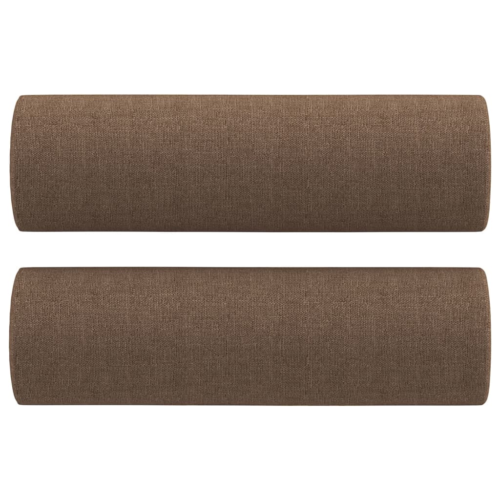 sofasæt 3 dele med puder stof brun