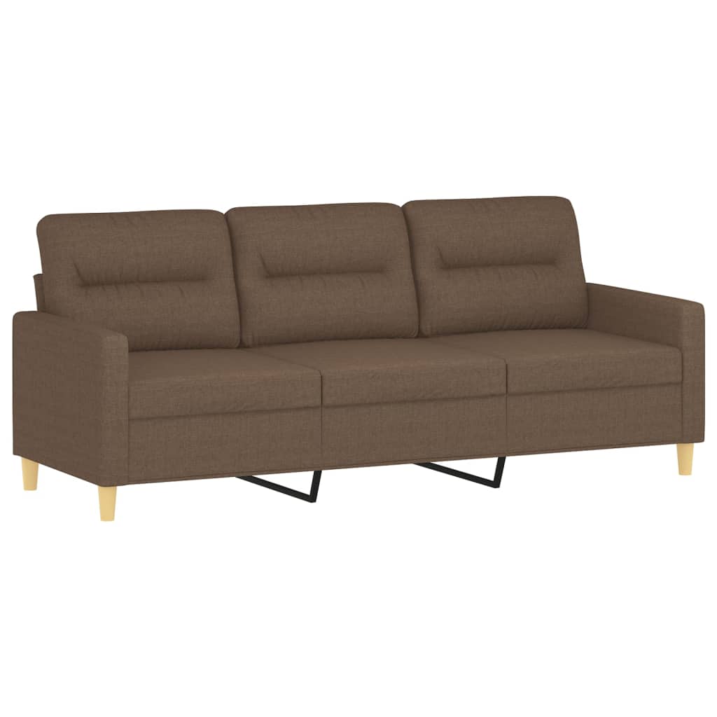 sofasæt 2 dele med puder stof brun