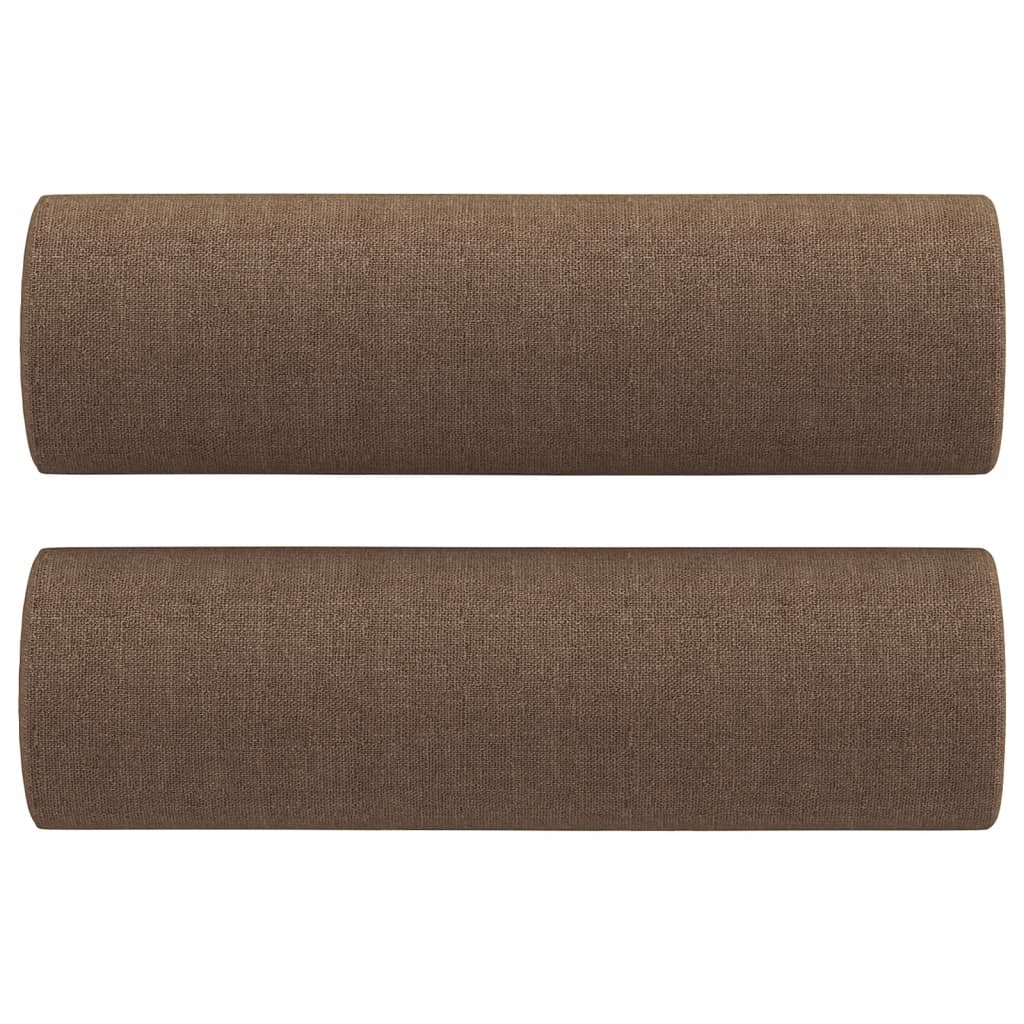 sofasæt 2 dele med puder stof brun