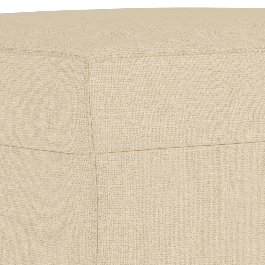 sofasæt 3 dele med puder stof cremefarvet