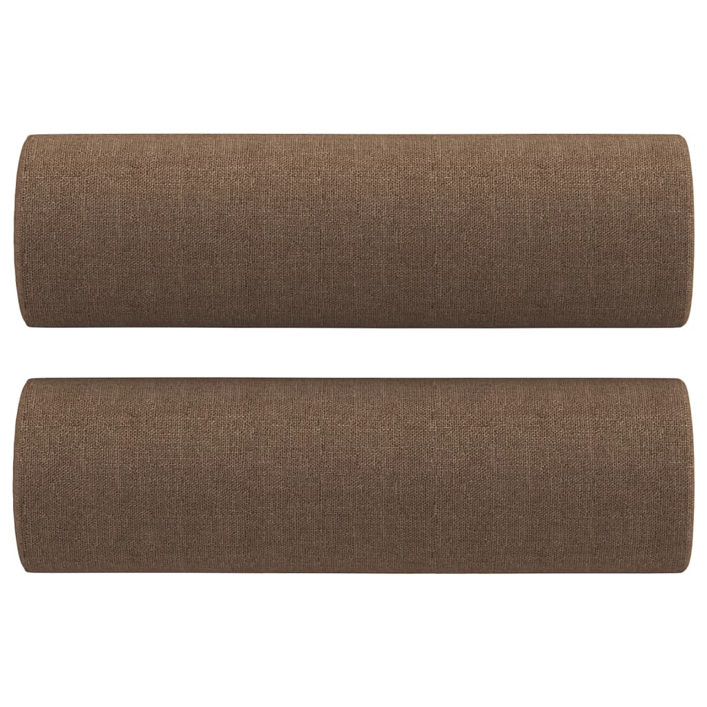 sofasæt 3 dele med puder stof brun