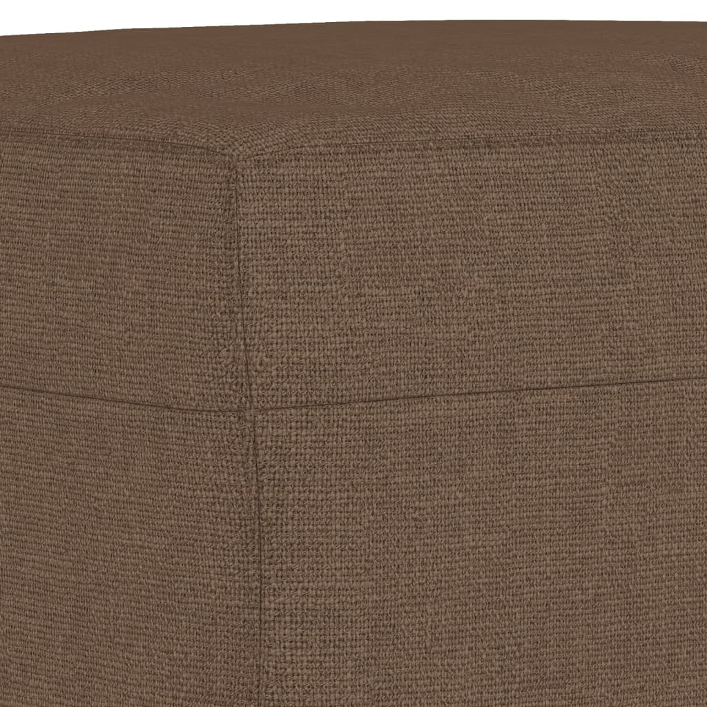 sofasæt 3 dele med puder stof brun