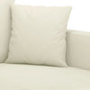 sofasæt 4 dele med hynder velour cremefarvet