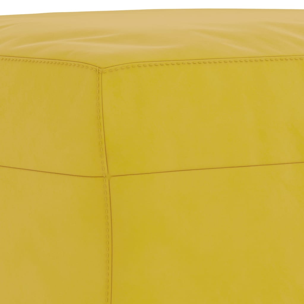 sofasæt 3 dele med hynder velour gul