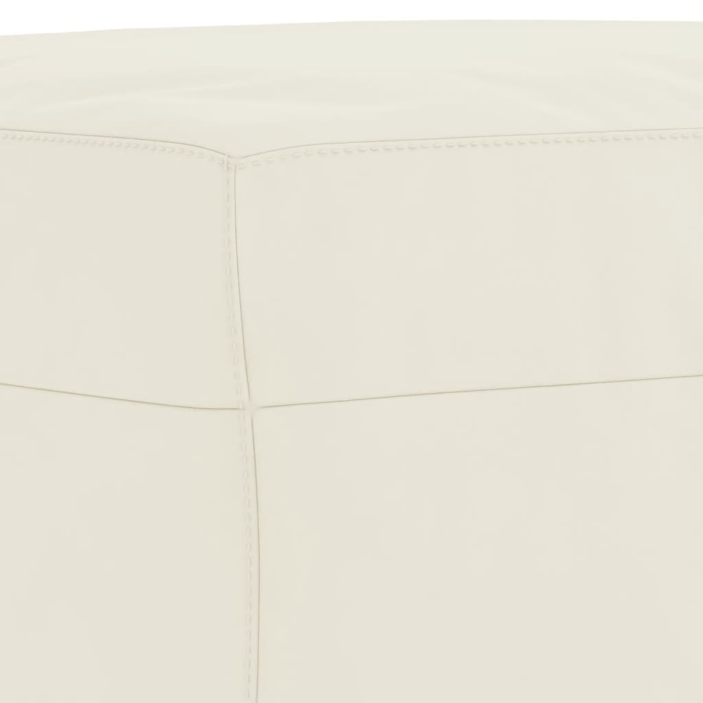 sofasæt 3 dele med hynder velour cremefarvet