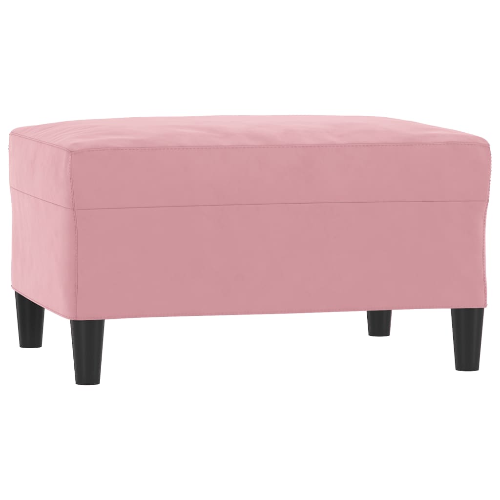 sofasæt 4 dele med hynder velour lyserød