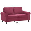 sofasæt 4 dele med hynder velour vinrød