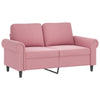 sofasæt 4 dele med puder velour lyserød