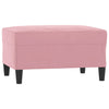 sofasæt 4 dele med puder velour lyserød