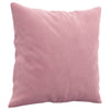 sofasæt 4 dele med puder velour lyserød