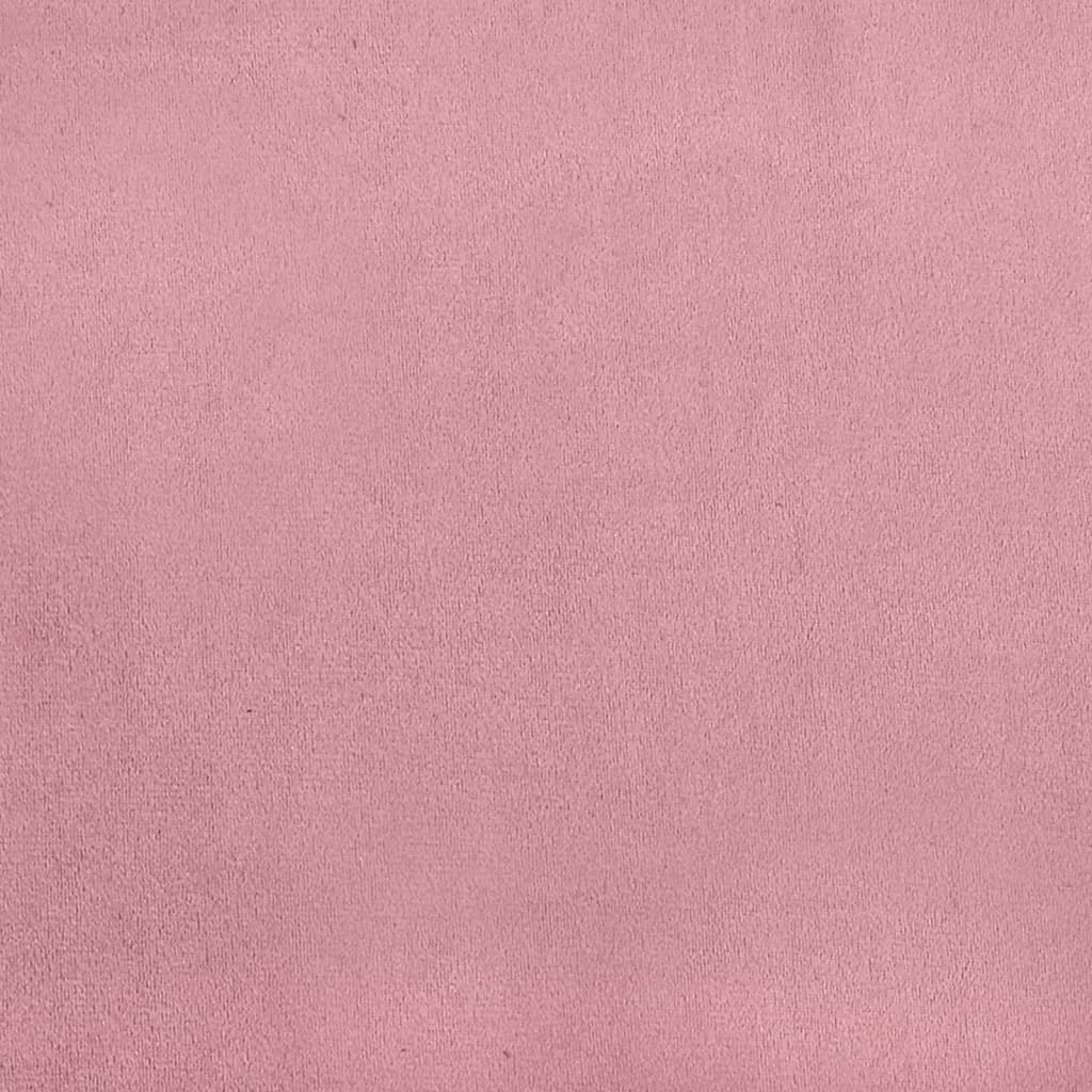sofasæt 4 dele med puder velour lyserød