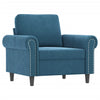 sofasæt 4 dele med puder velour blå