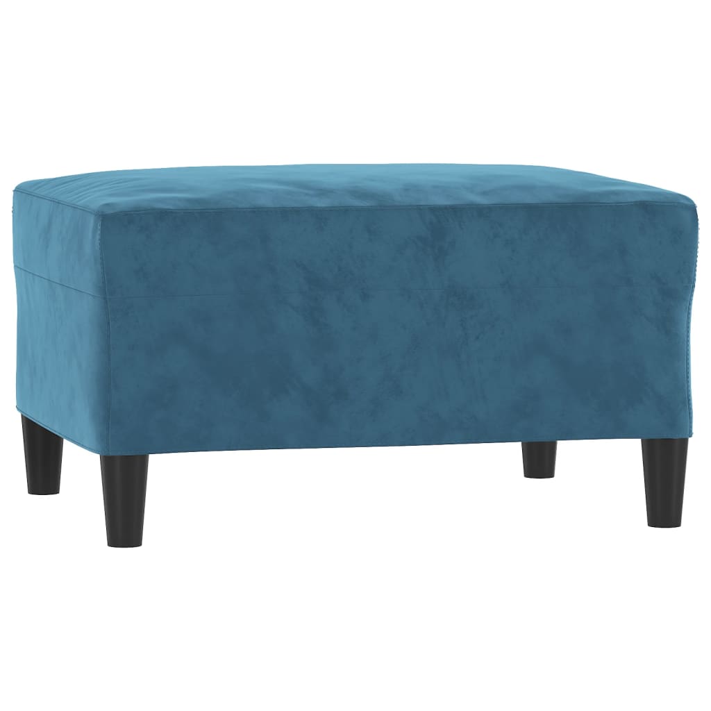 sofasæt 4 dele med puder velour blå