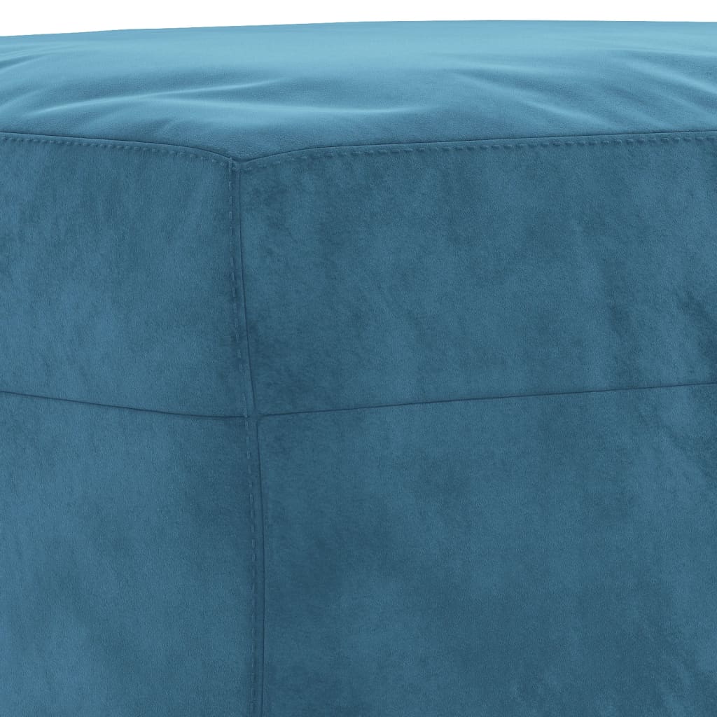 sofasæt 4 dele med puder velour blå