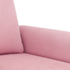 sofasæt 3 dele med hynder velour lyserød