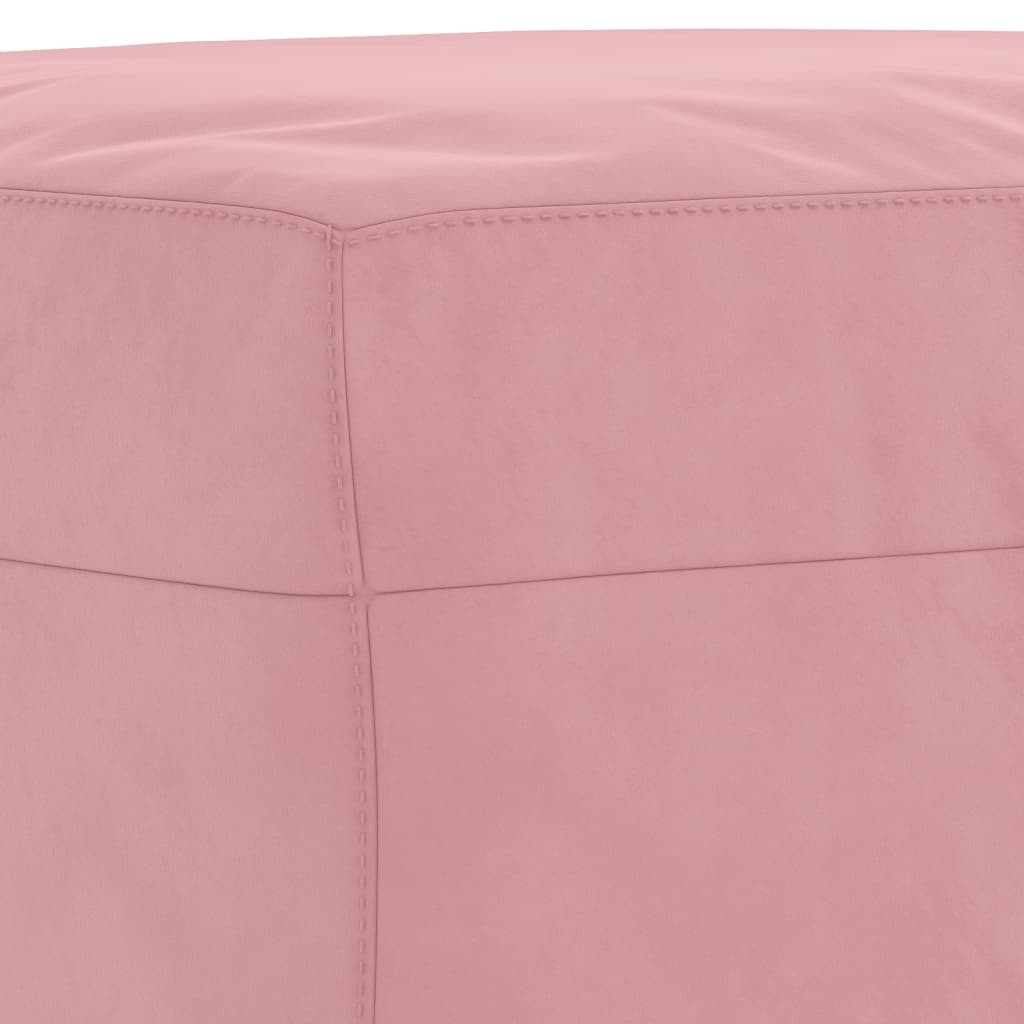 sofasæt 3 dele med hynder velour lyserød