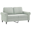 sofasæt 2 dele med hynder velour lysegrå