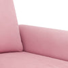 sofasæt 2 dele med hynder velour lyserød