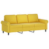 sofasæt 2 dele med hynder velour gul
