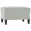 sofasæt 3 dele med hynder velour lysegrå