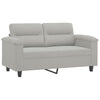 sofasæt 4 dele med hynder mikrofiberstof lysegrå