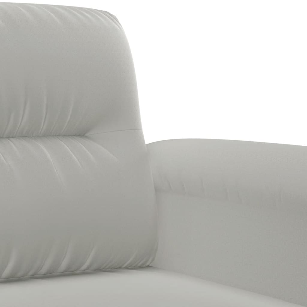 sofasæt 4 dele med hynder mikrofiberstof lysegrå