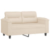 sofasæt 4 dele med hynder mikrofiberstof beige