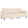 sofasæt 4 dele med hynder mikrofiberstof beige