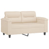 sofasæt 4 dele med puder mikrofiberstof beige