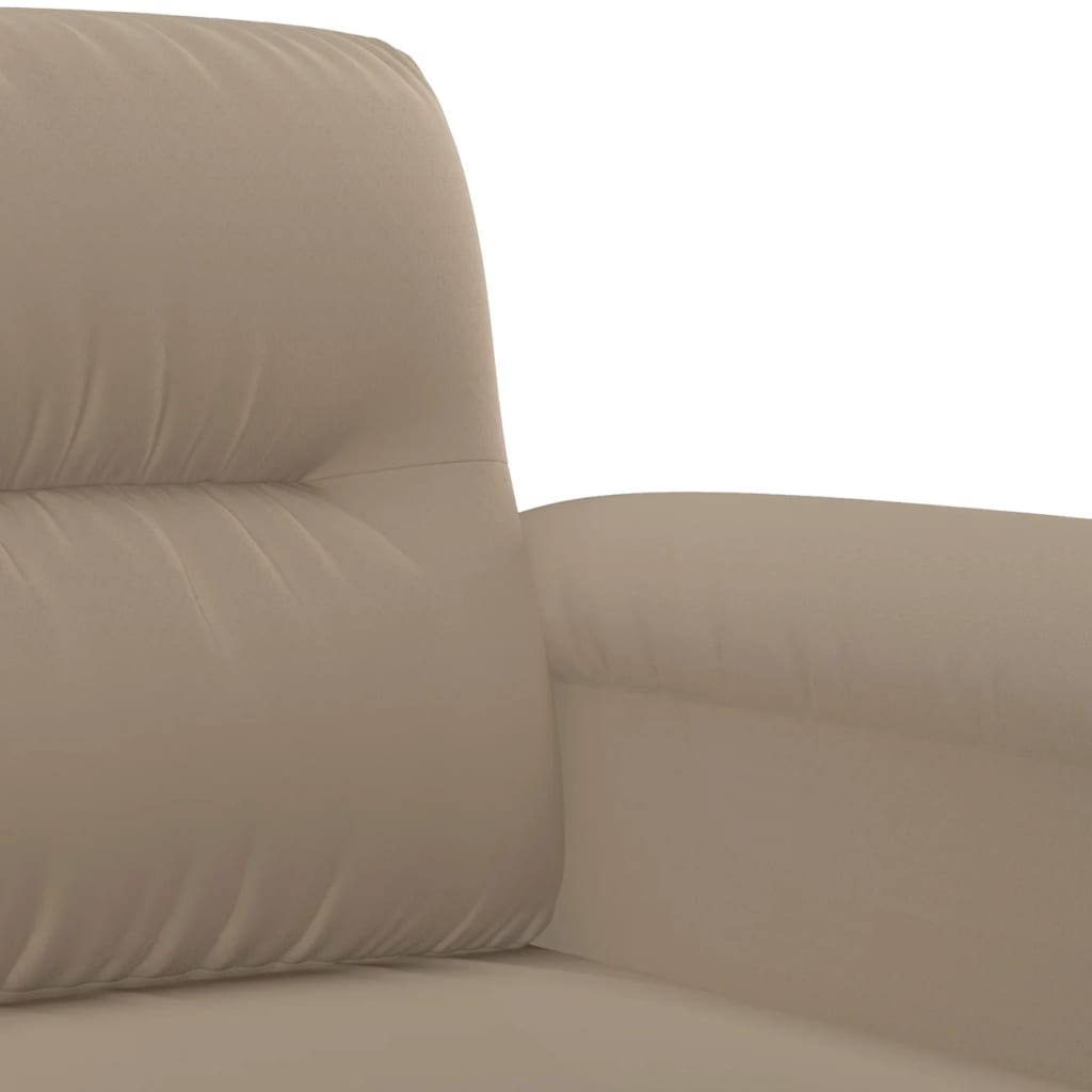 sofasæt 2 dele med hynder mikrofiberstof gråbrun