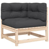2-personers havesofa m. hynder massivt fyrretræ