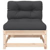 2-personers havesofa m. hynder massivt fyrretræ