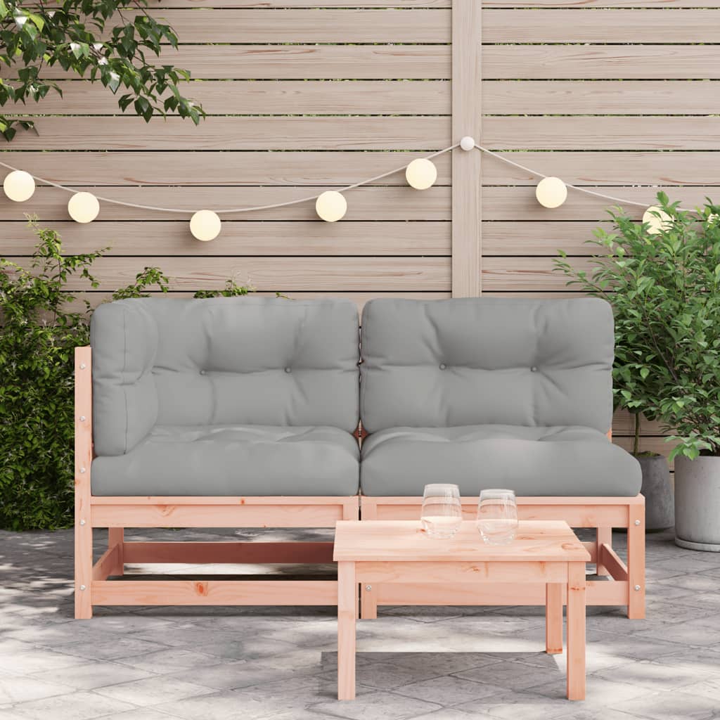 2-personers havesofa med hynder massivt douglasgran