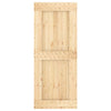 skydedør med monteringssæt 85x210 cm massivt fyrretræ