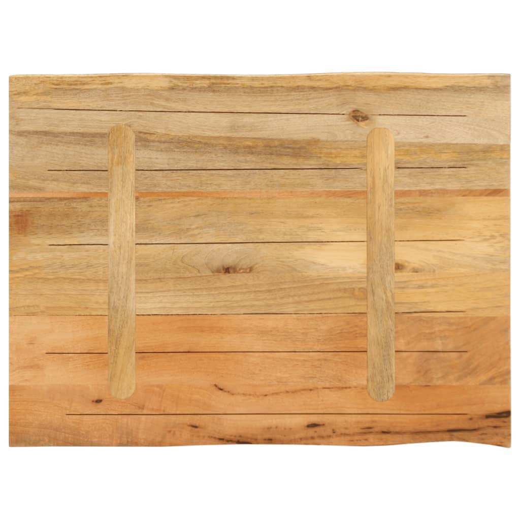 bordplade 80x60x3,8 cm naturlig kant massivt mangotræ