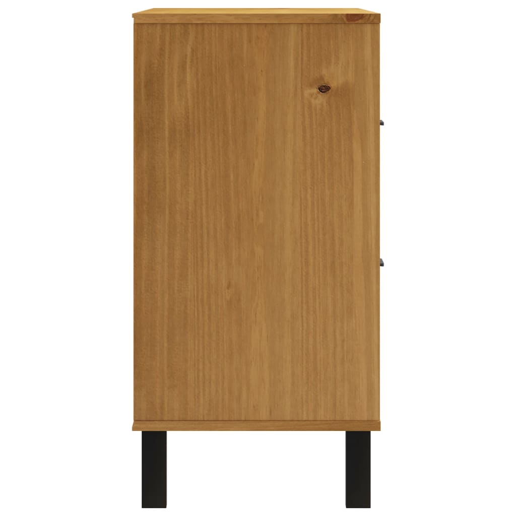 skænk med glaslåge FLAM 80x40x80 cm massivt fyrretræ