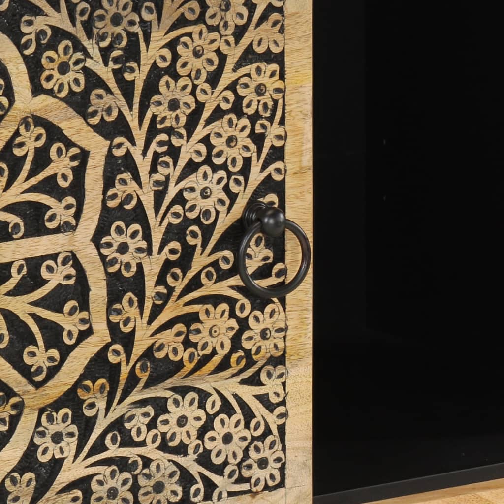 skab 80x33x75 cm massivt mangotræ