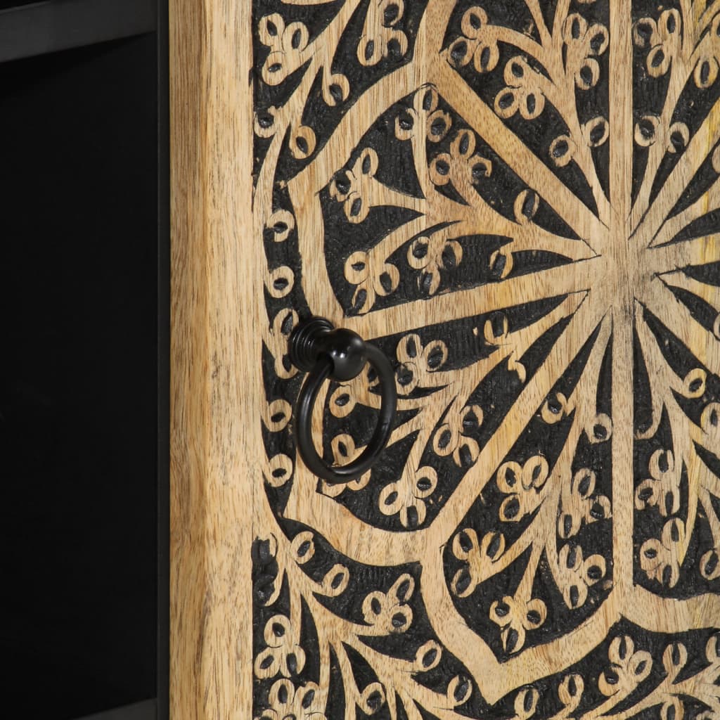 skab 90x33x75 cm massivt mangotræ