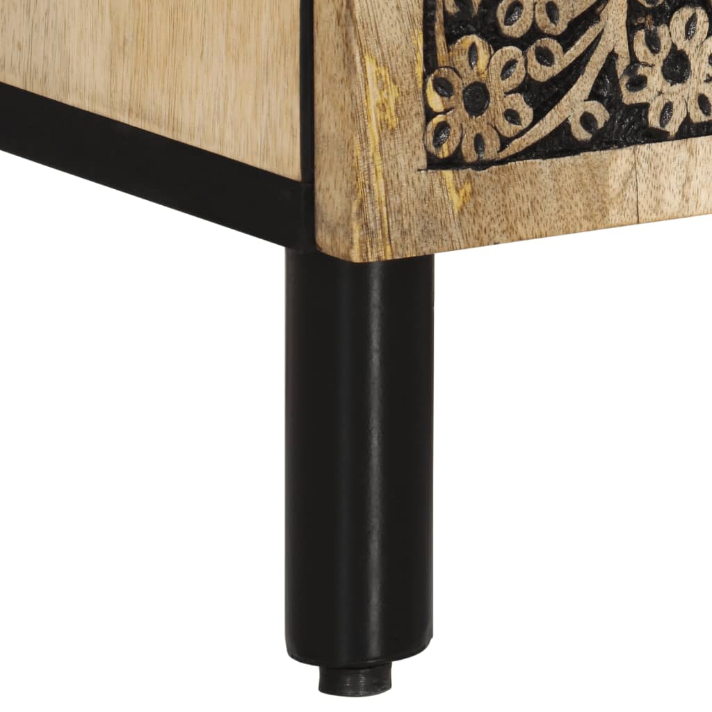 skab 90x33x75 cm massivt mangotræ