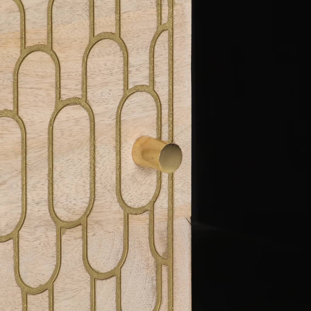 skab 80x33x75 cm massivt mangotræ