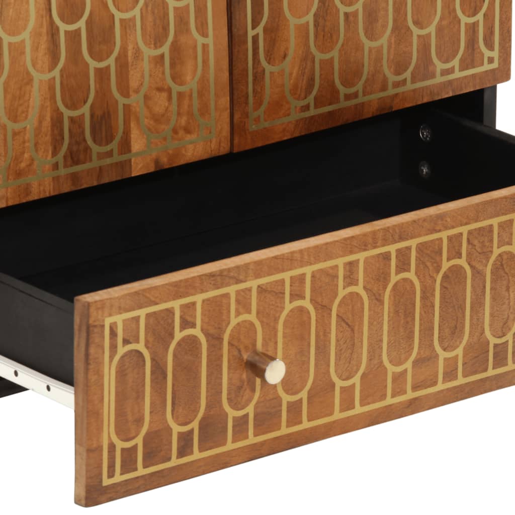 skab 60x33x100 cm massivt mangotræ