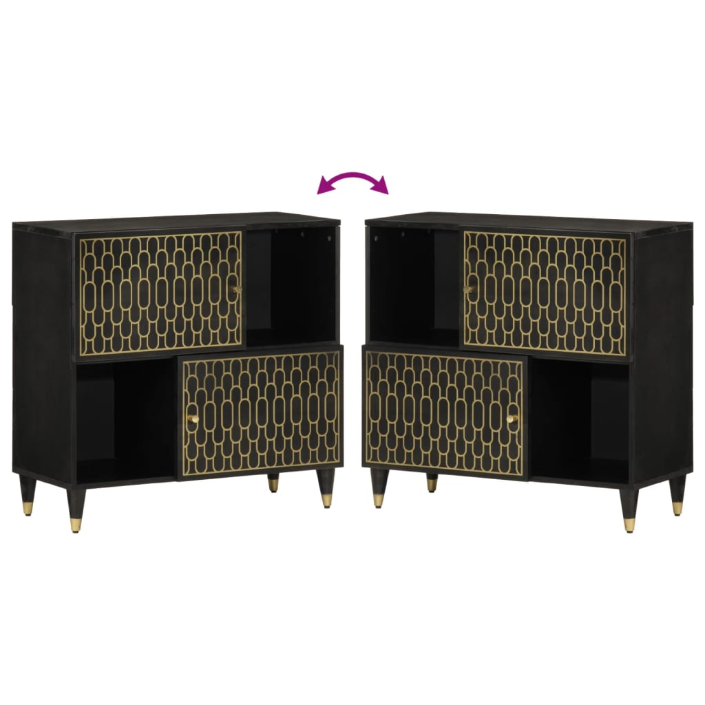 skab 80x33x75 cm massivt mangotræ