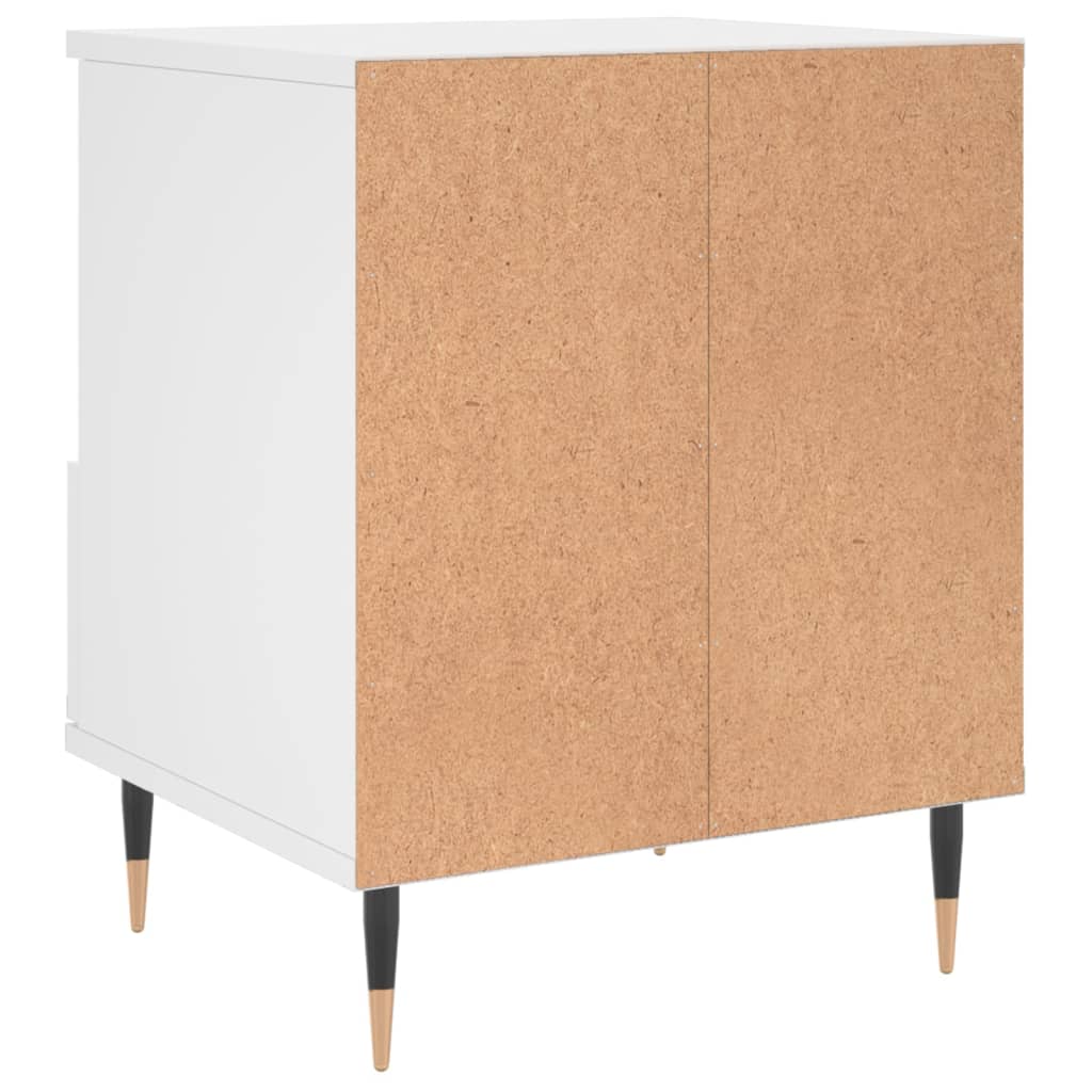 sengeborde 2 stk. 40x35x50 cm konstrueret træ hvid