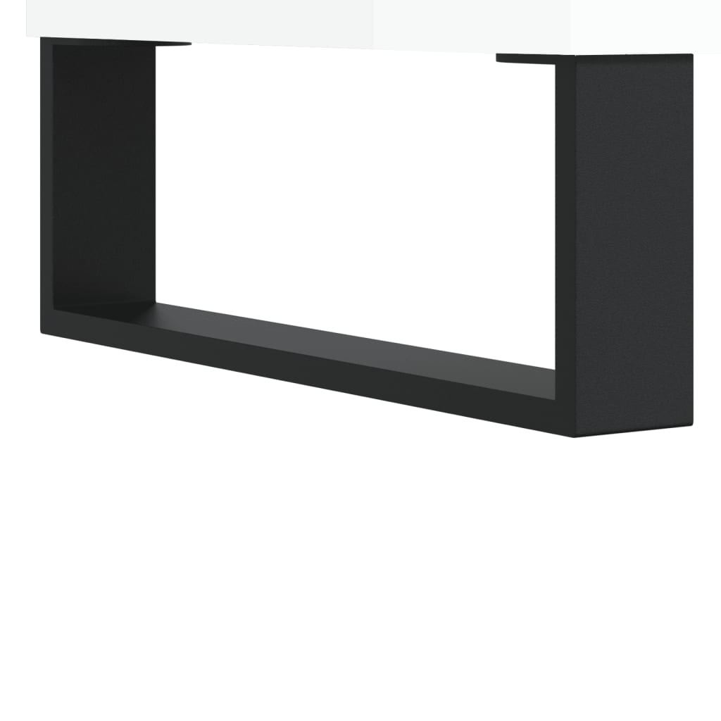 sengeskabe 2 stk. 40x35x50 cm konstrueret træ hvid højglans