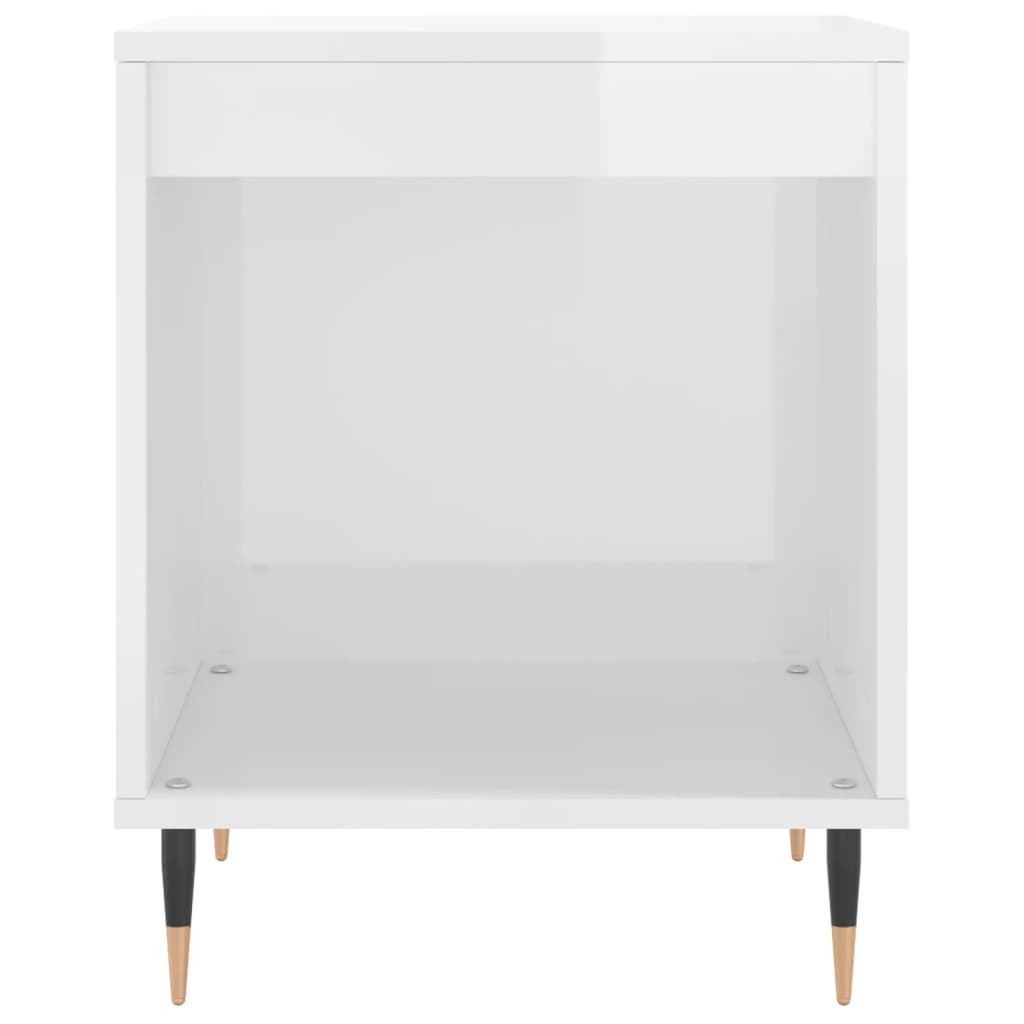 sengeskab 40x35x50 cm konstrueret træ hvid højglans
