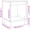 sengeborde 2 stk. 40x35x50 cm konstrueret træ sonoma-eg